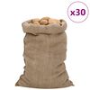 vidaXL Jute Sacks 30 pcs 23.6x41.3" 100% Jute 340 gsm