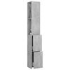 vidaXL Bathroom Cabinet Concrete Grey Engineered Wood Tall and Slim Design