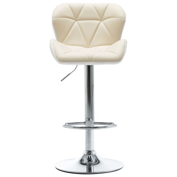 vidaXL Bar Stools 2 pcs Cream Faux Leather