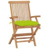 vidaXL Patio Chair Set of 2 Bright green Teak wood Standard Foldable