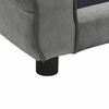 vidaXL Dog Sofa Dark Grey Plush (80% polyester, 20% cotton), solid fir wood