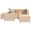 vidaXL Garden Sofa Set Natural wood Solid pine wood 6 Piece Set Modular