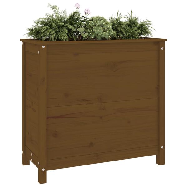 vidaXL Garden Planter Honey Brown Solid Pine Wood Large Garden Planter
