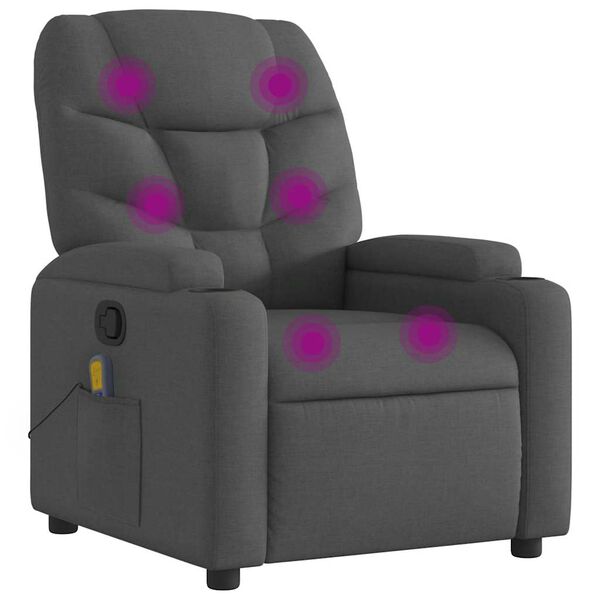 vidaXL Massage Recliner Chair Dark grey