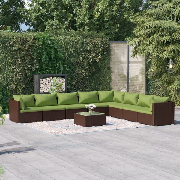 vidaXL Garden Lounge Set Brown