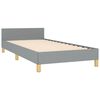 vidaXL Bed Frame With Headboard Light grey