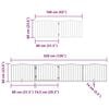 vidaXL Dog Gate Set of 10 White Poplar Wood Large Foldable Dog Gate