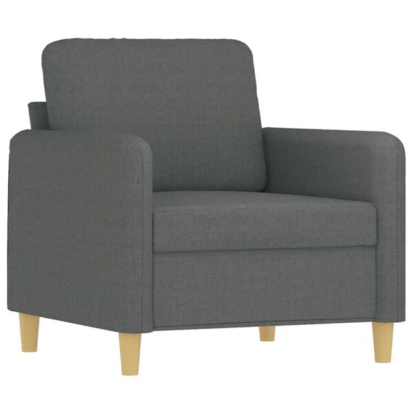 vidaXL Sofa Set Dark Grey Fabric (100% polyester), metal, textilene, plywood