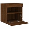 vidaXL TV Wall Cabinet Brown Oak Engineered Wood Modern Floating TV Unit