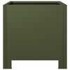 vidaXL Garden Planter Olive Green Steel 11.8x11.8x11.8 in Garden Planter