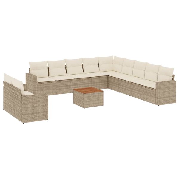 vidaXL Garden Sofa Set Beige, Cream White