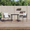 vidaXL Garden Dining Set Brown, Black, Cream White