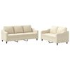 vidaXL Sofa Set Cream Fabric (100% polyester), metal, textilene, plywood
