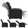 vidaXL Recliner Chair Black Faux Leather, Metal, Plywood Standard Recliner