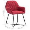 vidaXL Dining Chair Set of 2 Wine red Fabric and powder-coated steel