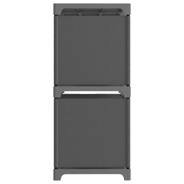 vidaXL Display Shelf Grey Steel, Fabric (100% Polyester)