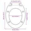vidaXL Soft-Close Toilet Seat Blue Oval
