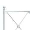vidaXL Bed Frame White Powder-coated steel Super King Bed Frame