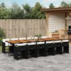 vidaXL Garden Dining Set Black and cream white
