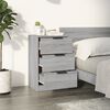 vidaXL Bedside Cabinet Gray Sonoma Engineered Wood 15.7x14.2x25.6 in