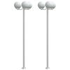 vidaXL Outdoor Floor Lamp Silver Stainless Steel Extra Tall