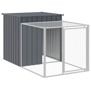 vidaXL Chicken Cage Anthracite Galvanized Steel Large Durable