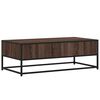 vidaXL Coffee Table Brown Oak Engineered Wood and Metal