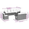 vidaXL Garden Sofa Set Beige PE Rattan 8 Piece Adjustable Feet