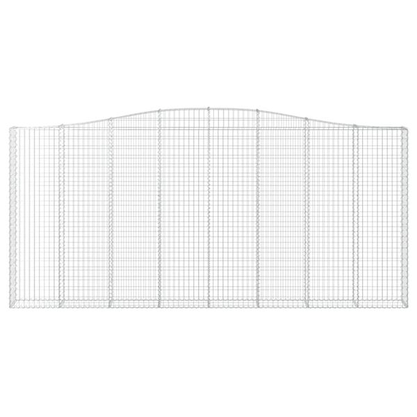 vidaXL Arched Gabion Baskets 6 pcs 157.5x11.8x180/200" Galvanised Iron