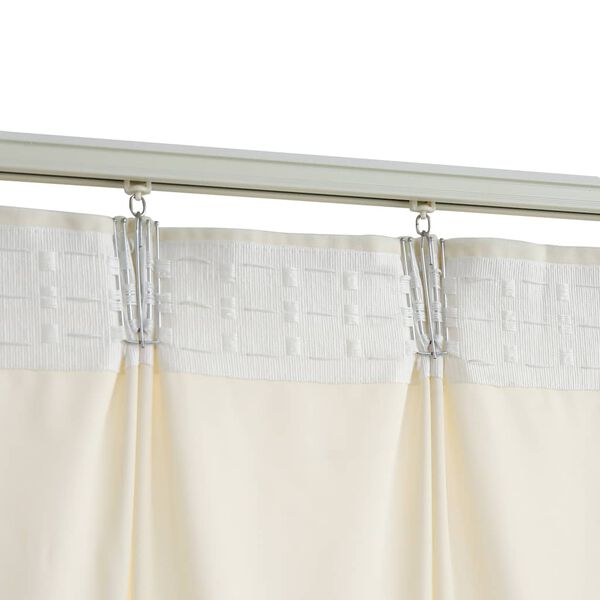 vidaXL Blackout Curtains 2 pcs with Hooks Velvet Cream 55.1x96.5"