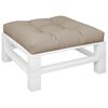 vidaXL Pallet Cushion Taupe 100% polyester 31.5 x 31.5 x 4.7 in