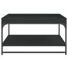 vidaXL Coffee Table Black Engineered wood, iron 31.5x31.5x17.7 in