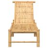 vidaXL Sun Lounger Natural bamboo Bamboo Adult-size