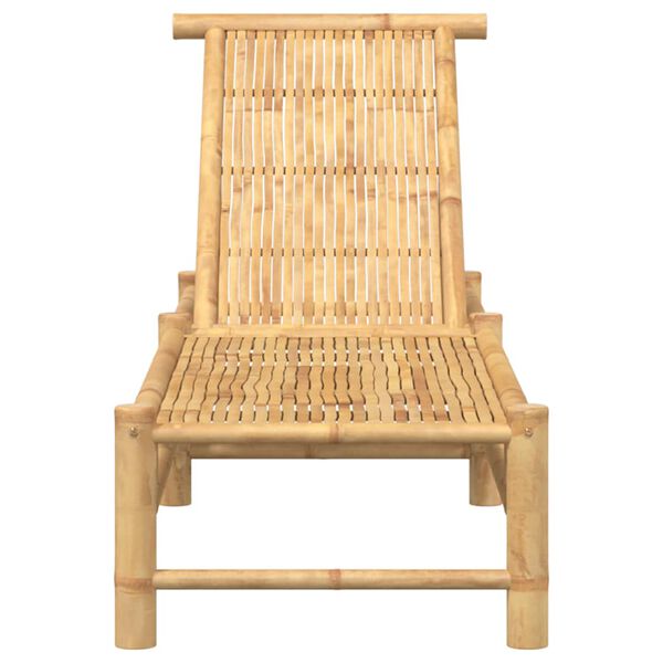 vidaXL Sun Lounger Natural bamboo Bamboo Adult-size