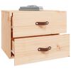 vidaXL Wall-mounted Bedside Cabinet Pine Solid pinewood Standard