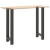 vidaXL Bar Table Legs Anthracite 2 pcs 15.7"x(39.4"-39.8") Steel