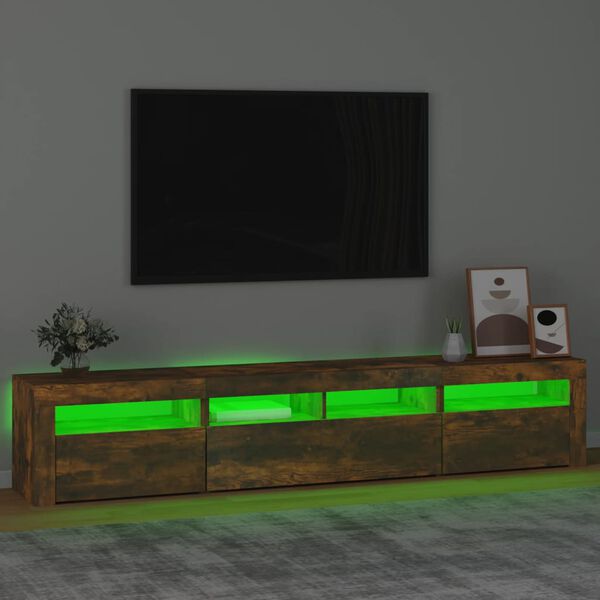 vidaXL TV Cabinet Smoked Oak Engineered wood Large TV Cabinet