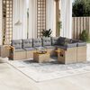 vidaXL Garden Sofa Set Beige, Light grey