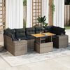 vidaXL Garden Sofa Set Grey