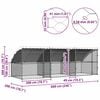 vidaXL Chicken Cage 3 pcs Silver 236.22 x 78.74 x 78.15 in