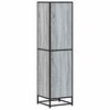 vidaXL Highboard Grey Sonoma Engineered Wood, Metal Slim Highboard