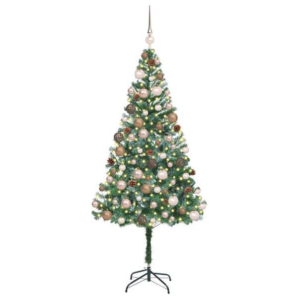 vidaXL Artificial Christmas Tree Green 70.87 in PVC and Steel