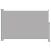 vidaXL Side Awning Grey Polyester with PU coating, Iron 63.0 x 118.1 in