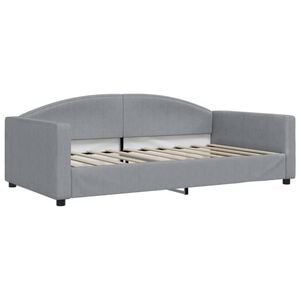 vidaXL Day Bed Light Gray Fabric (100% polyester), metal, solid wood Twin