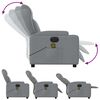 vidaXL Electric Massage Recliner Chair Light Grey Polyester, Metal, Plywood