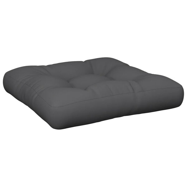 vidaXL Pallet Cushion Anthracite Polyester 19.7 x 19.7 x 4.7 in