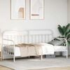 vidaXL Daybed Frame White 39.37 x 78.74 in Powder-Coated Steel