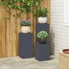 vidaXL Plant Stand 3 pcs Anthracite Steel