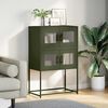 vidaXL Highboard Olive green Cold-rolled steel Medium Highboard