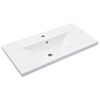 vidaXL Washbasin Frame With Basin White Ceramic, Powder-coated Iron Medium